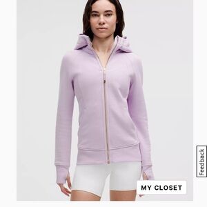 LULULEMON Scuba Full Zip Hoodie in Lilac Ether/Gold